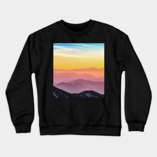 mountain sunrise lansdscape Crewneck Sweatshirt